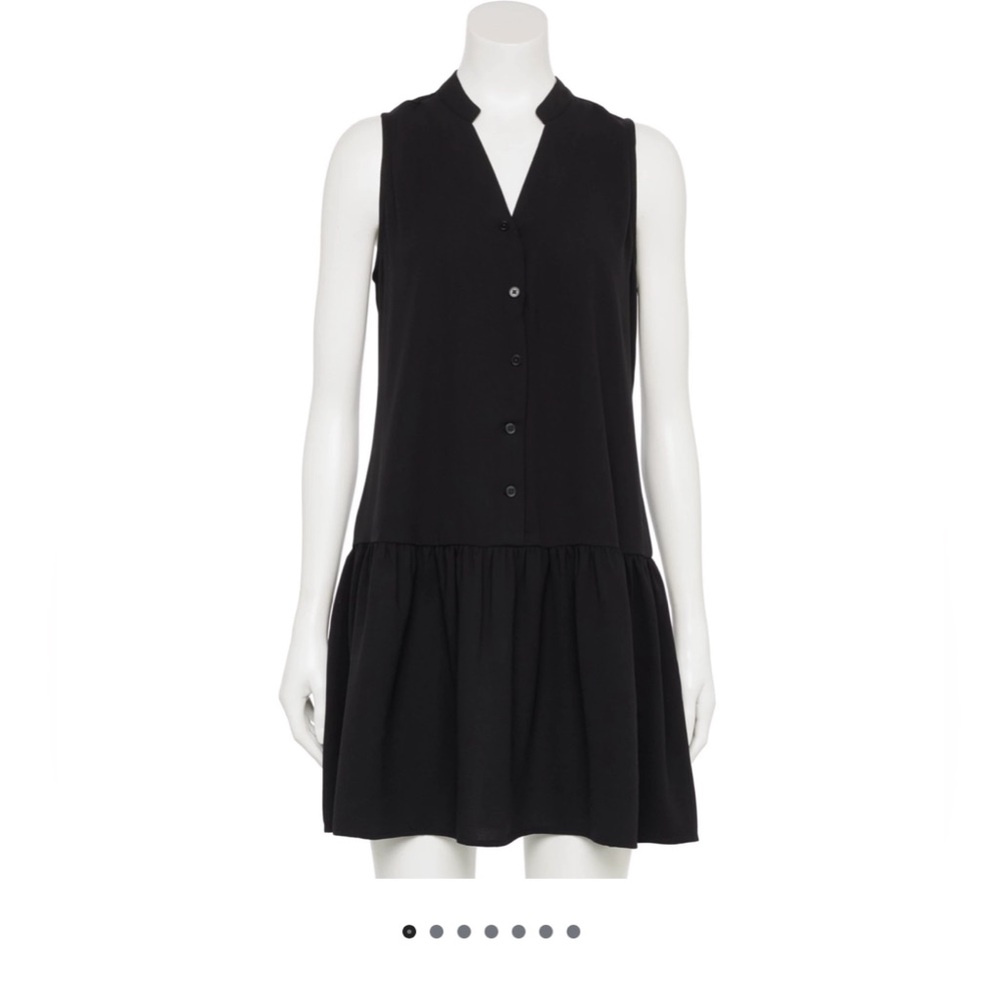 Nine West Adaptive Button Front Ruffle Dress